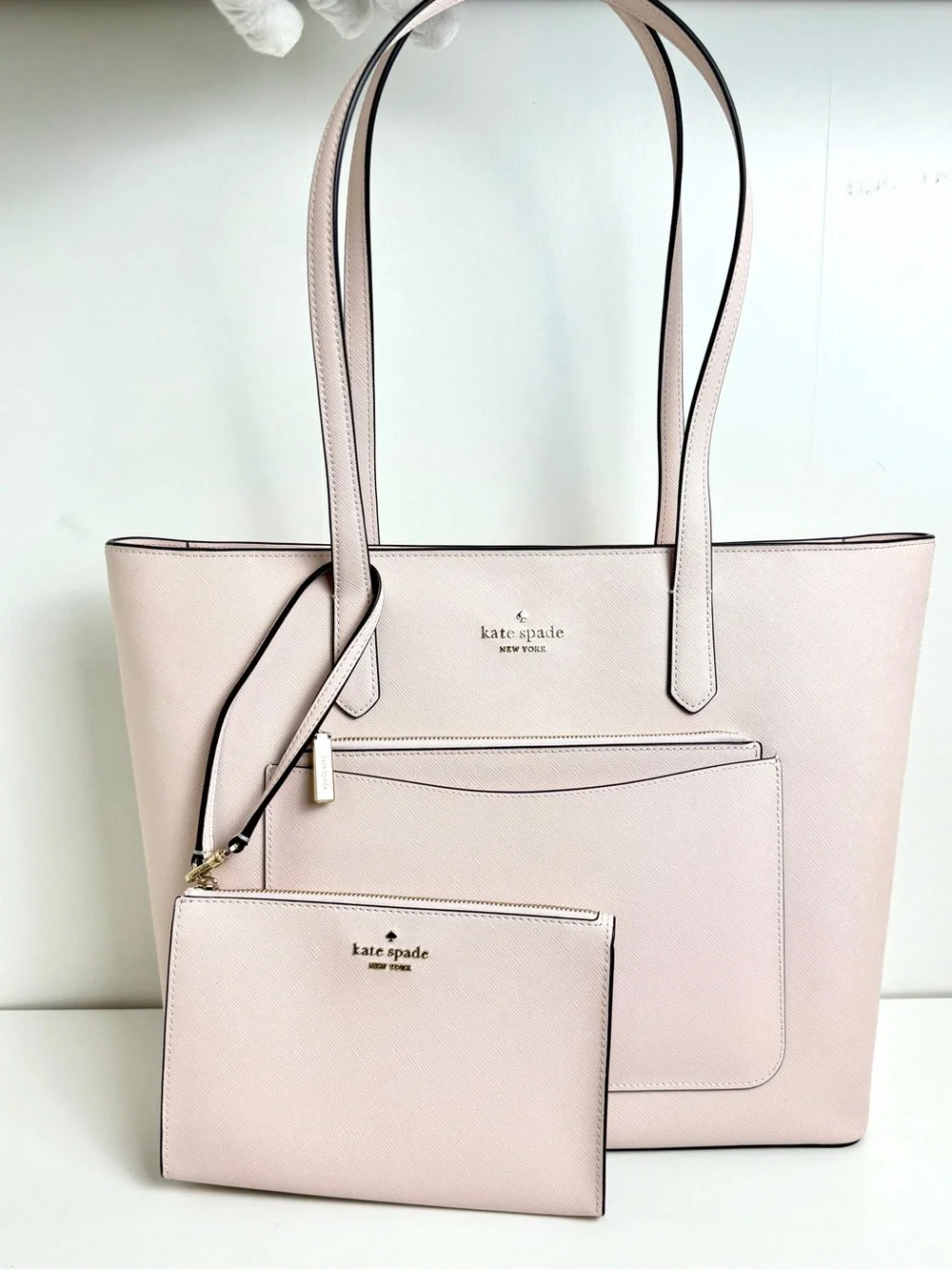 kate spade New York powder Pink Saffiano Leather Tote